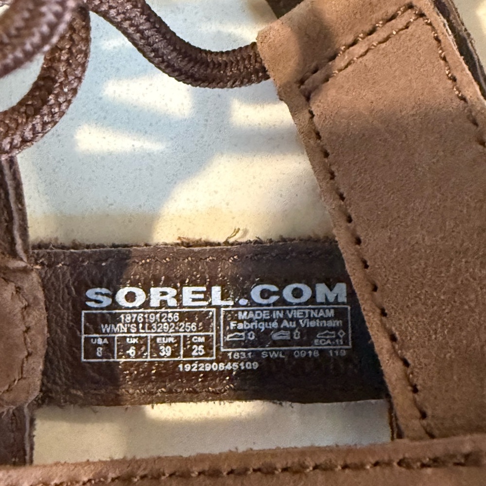Sorel Brown Lace-Up Gladiator Sandals - Picture 3 of 3